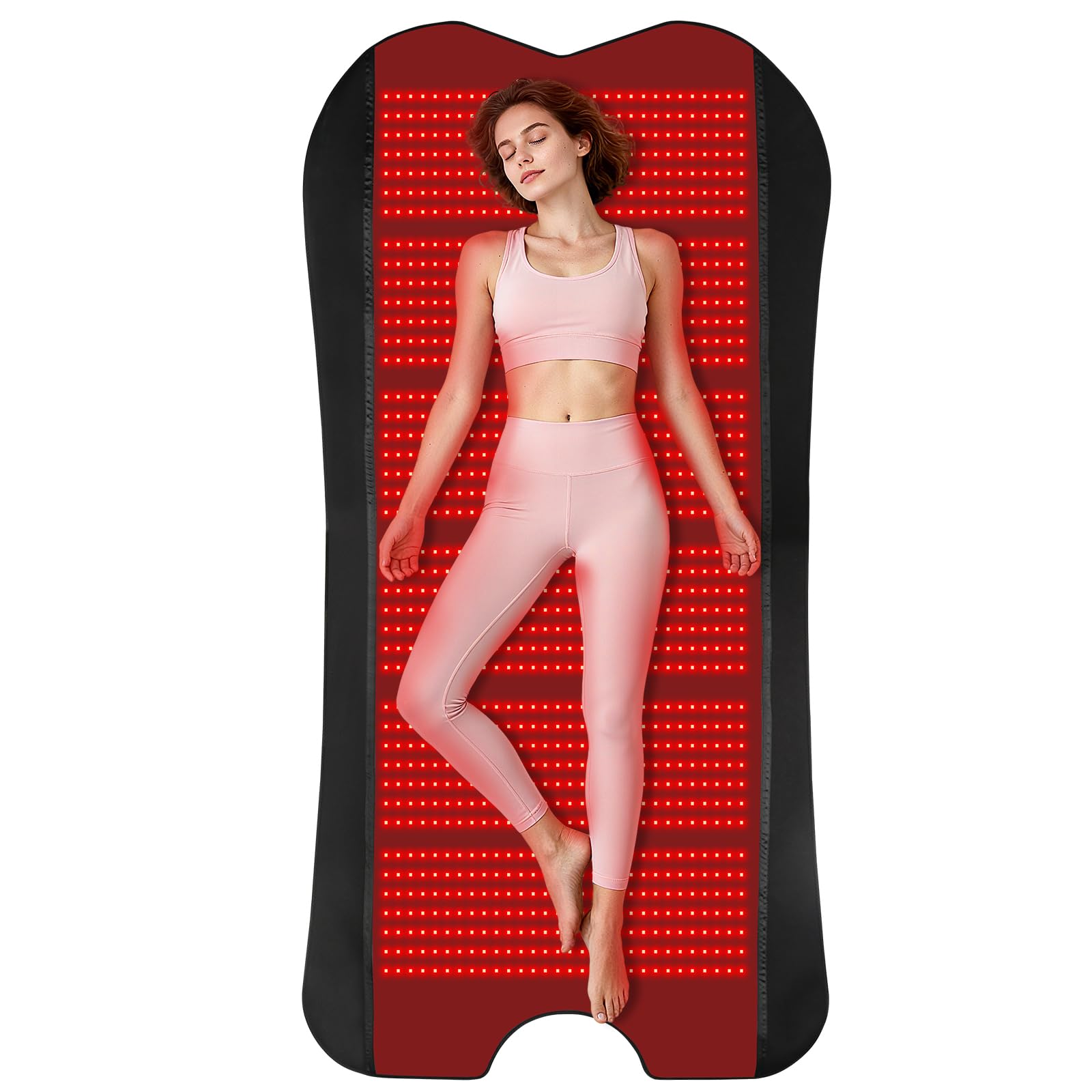 fyovuv red light therapy mat lying on bed for full-body relaxation