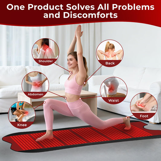 fyovuv red light therapy mat curved design conforms to body contours for even coverage