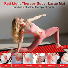 fyovuv red light therapy mat 660nm-850nm modes enable customizable sessions