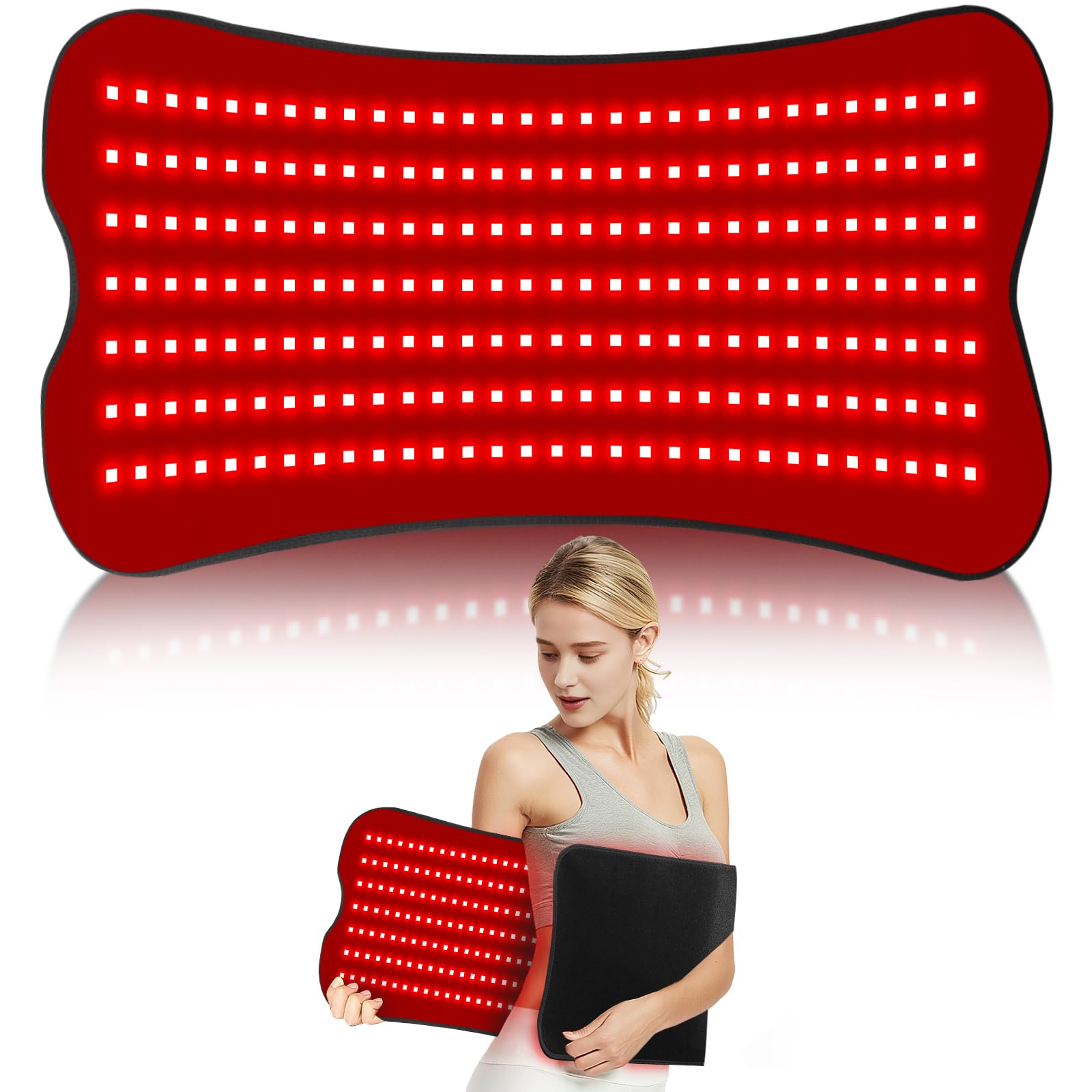 Fyovuv red light therapy pad front view for at‑home sessions and comfort.