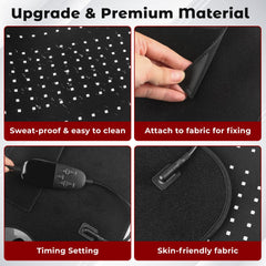 fyovuv red light therapy pad control panel with multiple modes
