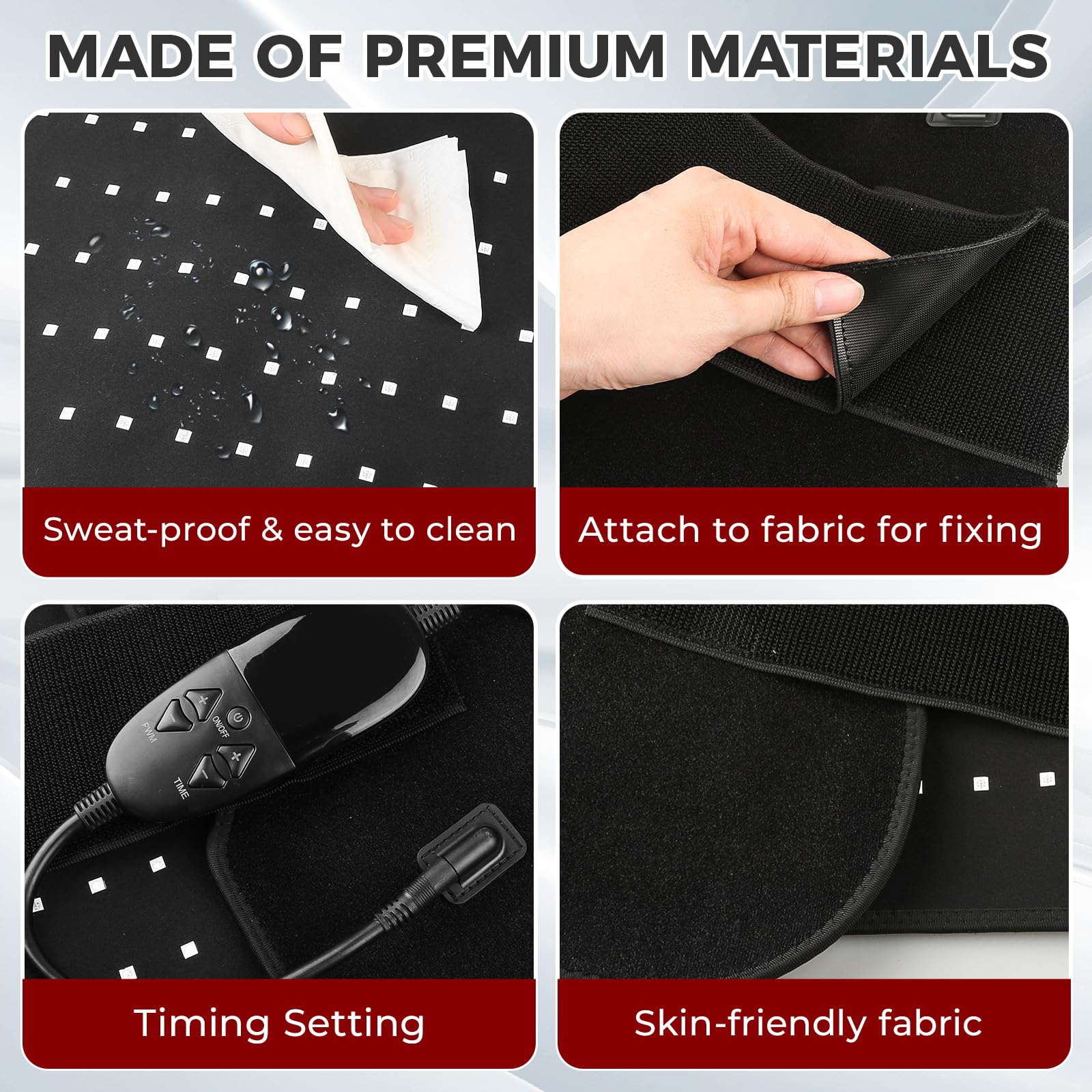 Fyovuv red light therapy pad portable design for on‑the‑go use.