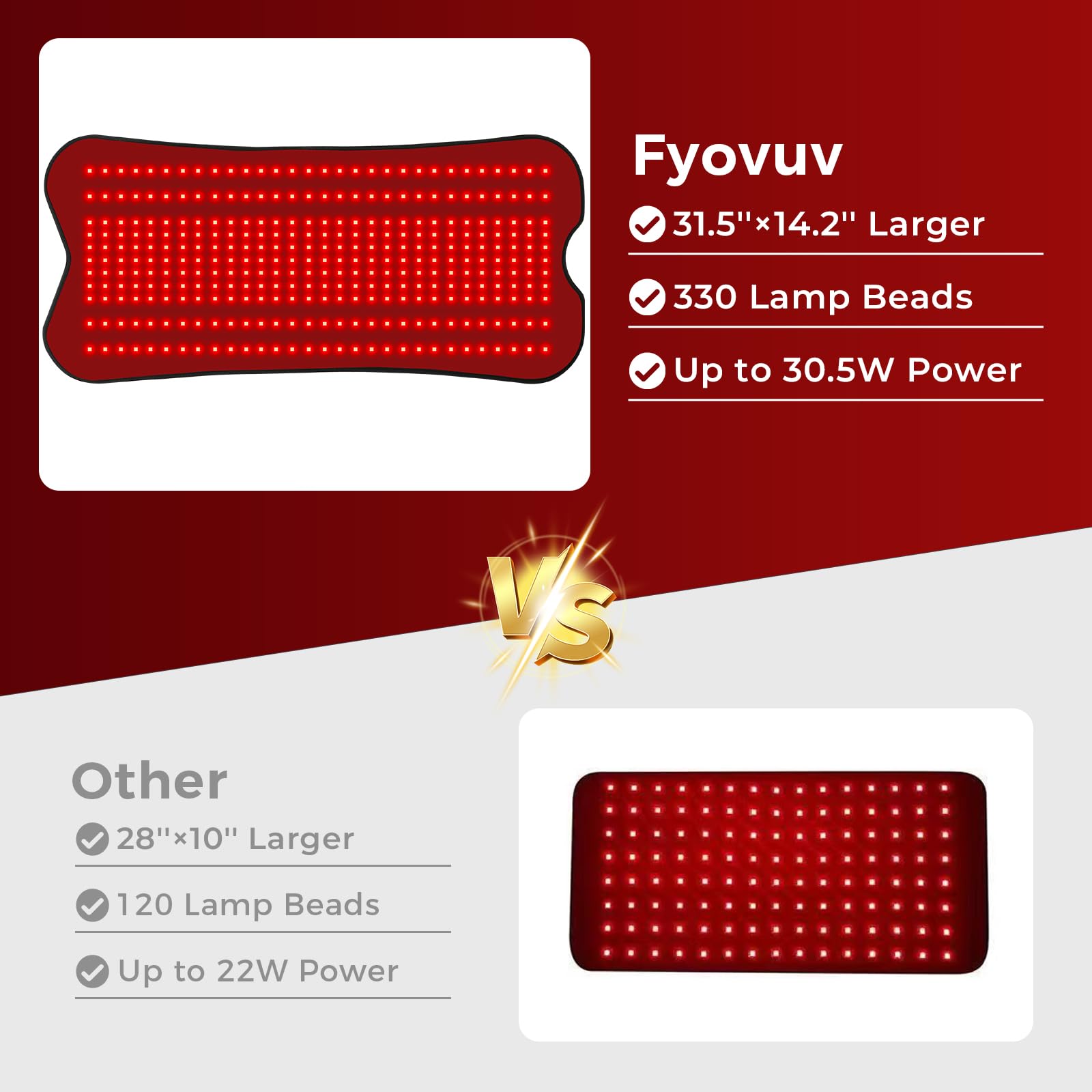 fyovuv red light therapy pad pulsing 10 Hz mode for mood tuning