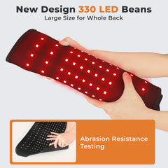 Fyovuv red light therapy wrap close-up of 330 LEDs showing LEDs array.