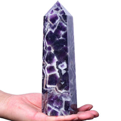 FZBHRO Amethyst wand pattern closeup showing banded color for meditation