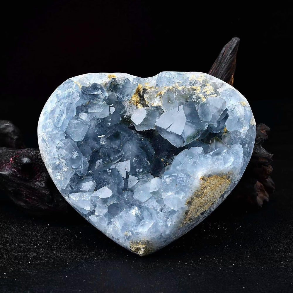 FZBHRO Celestite geode heart gift idea for crystal beginners.