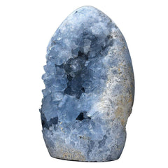 FZBHRO extra-large blue celestite cluster geode for calm focus and decor
