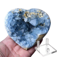 FZBHRO extra-large celestite heart collection promotes peaceful focus at home.