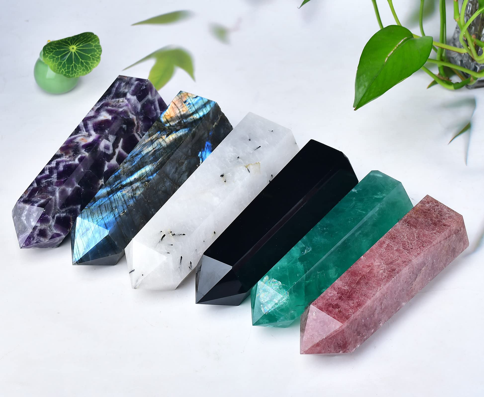 FZBHRO green fluorite tower supporting chakra balancing and focus during practice.