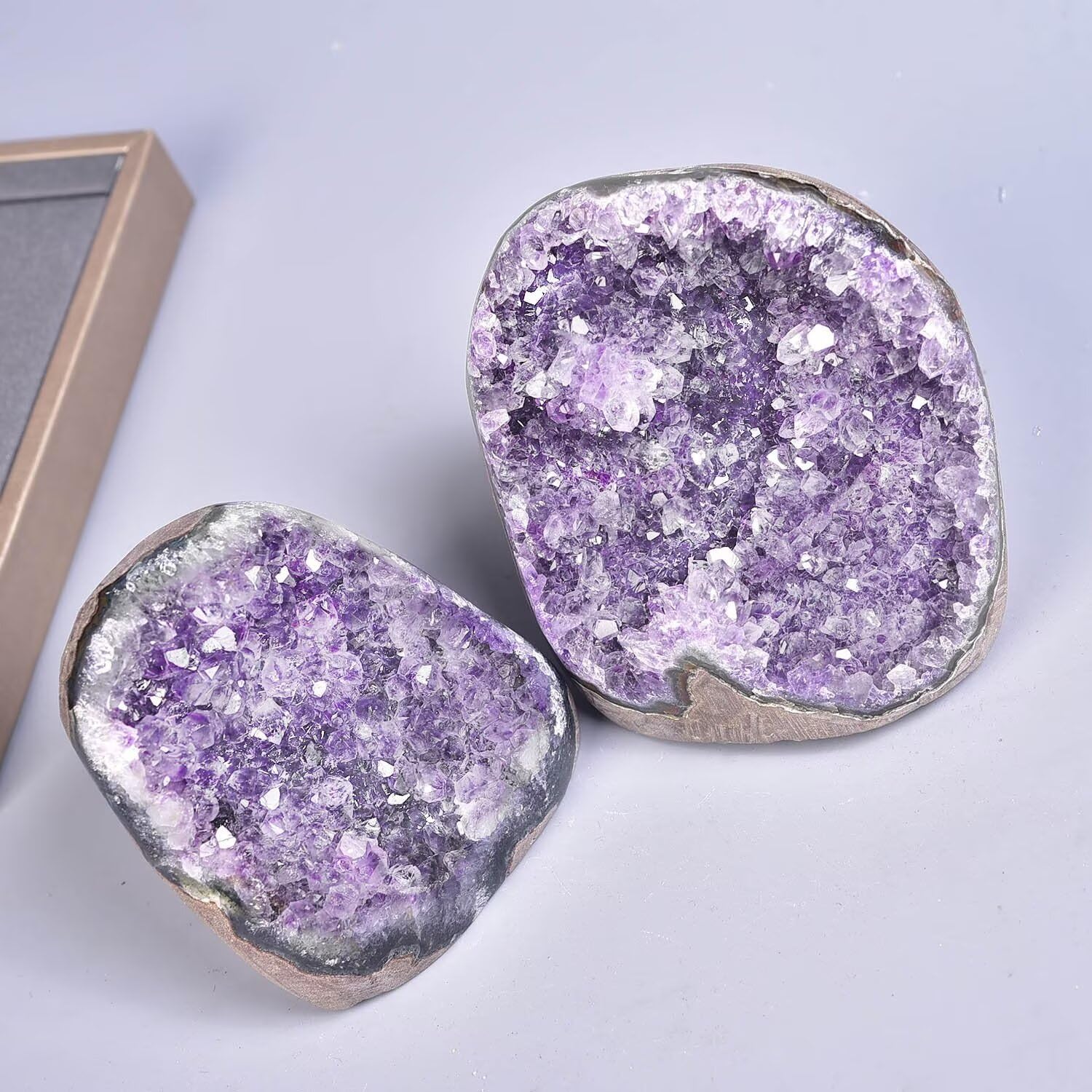 FZBHRO hand-carved amethyst geode adds unique character to collection