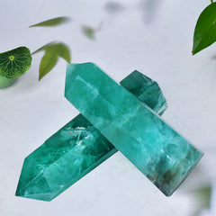 FZBHRO irregular hexagonal crystal wand highlights unique patterns for collection.