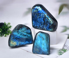 FZBHRO gift-ready Labradorite slab for crystal beginners