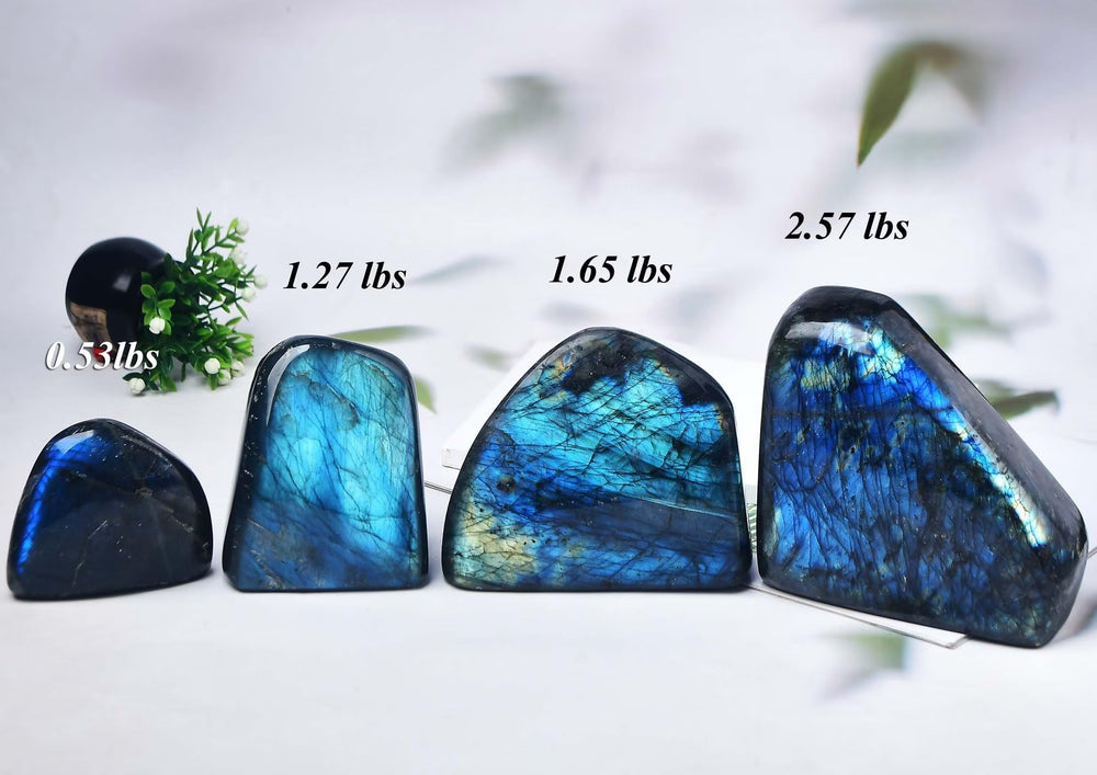 FZBHRO Labradorite slab designed for meditation and mindful practice