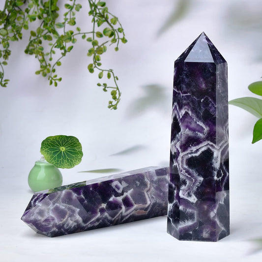 FZBHRO Large crystal tower obelisk for serene office or home ambiance.