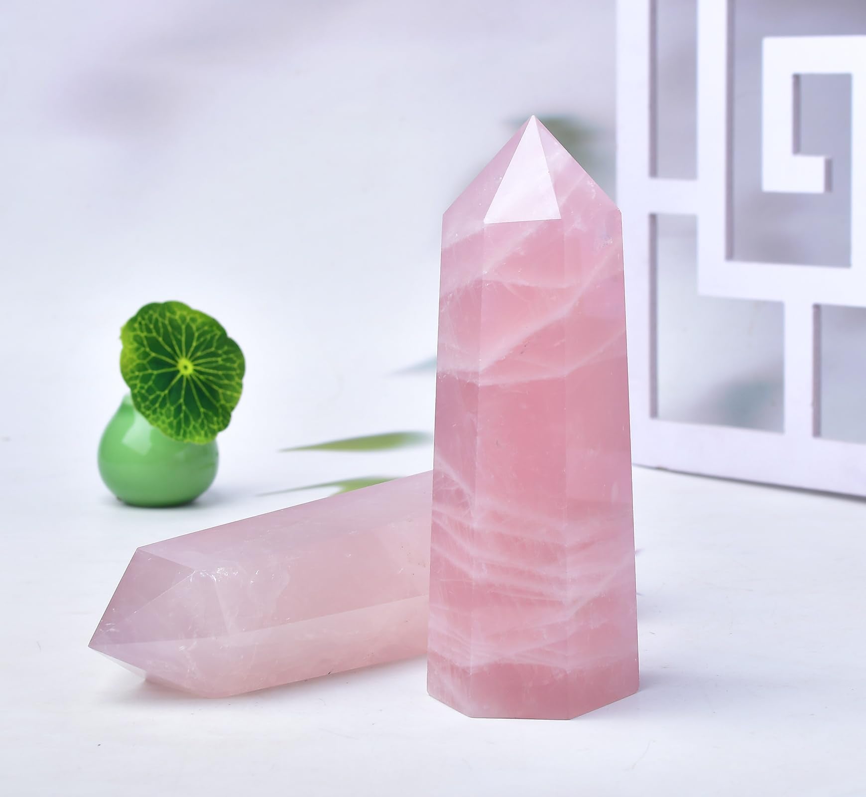 Pink rose quartz colors highlight gentle energy in the FZBHRO tower.