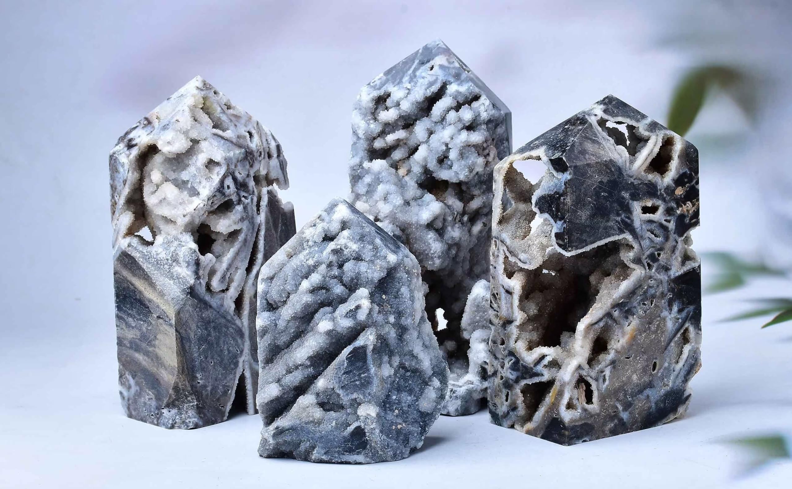 FZBHRO sphalerite geode tower weighty wand feels balanced