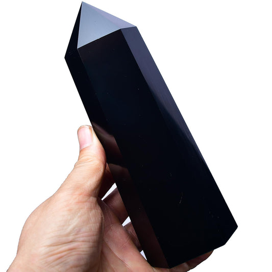 FZBHRO large obsidian wand used for energy focus during sessions
