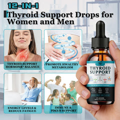 Preparing the daily 2 ml dose of Fzjjyana Thyroid Drops in a glass.