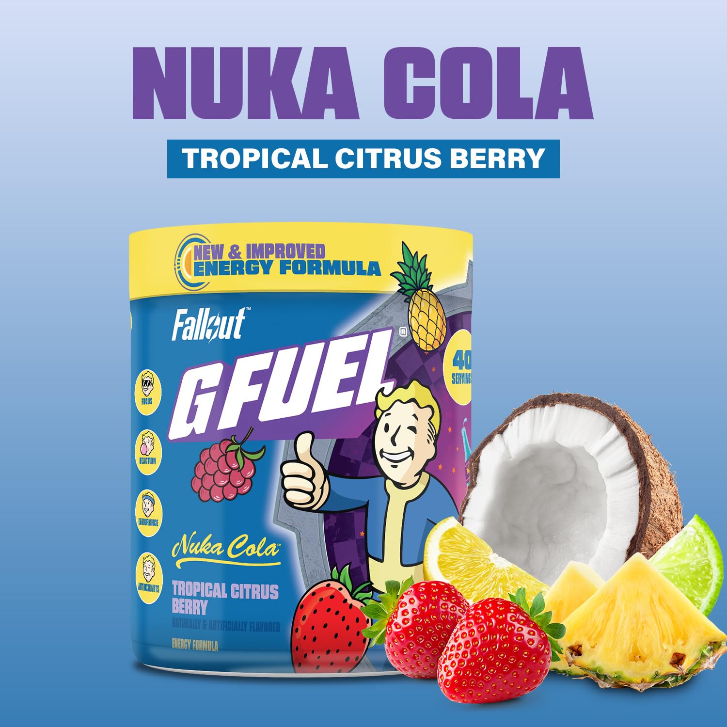 Packaging close-up highlighting sugar-free and vitamin blend benefits