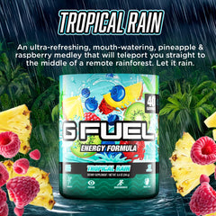 G Fuel Tropical Rain ingredients panel with antioxidants and vitamins
