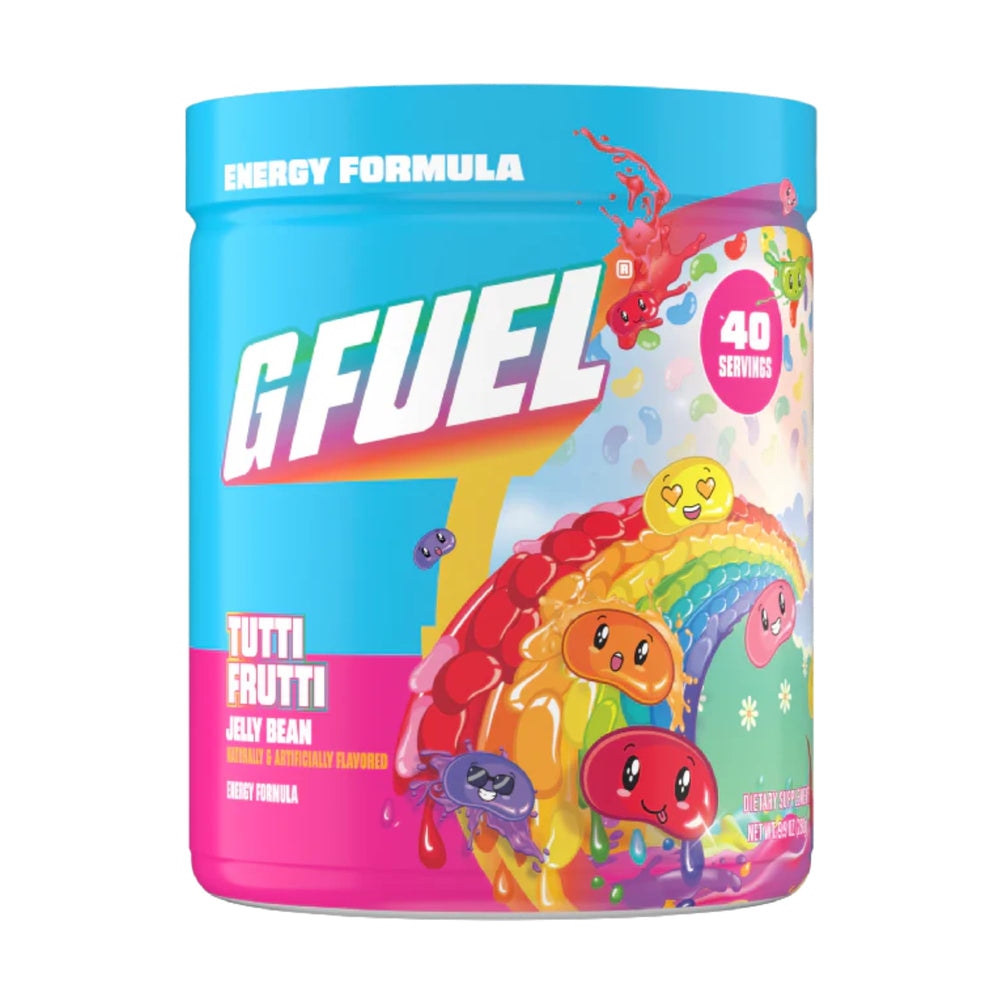 G Fuel Tutti Frutti energy canister for clean energy and focus.