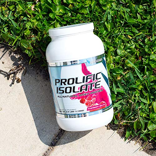 G6 Prolific Isolate packaging emphasizes non-GMO and stevia-sweetened formula.