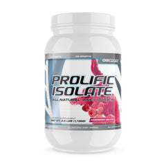G6 Prolific Isolate Raspberry Gelato bottle supports post-workout recovery with clean nutrition.