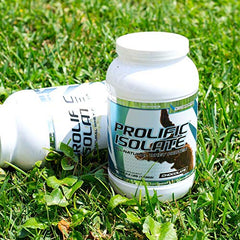 G6 Prolific Isolate vanilla powder scoop ready for use.