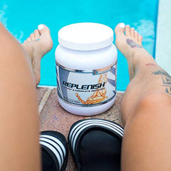 G6 Sports Replenish flavor lineup shows Orange Mango among options.
