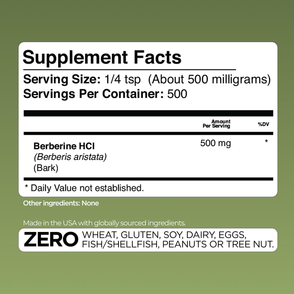 GADE Berberine HCl powder USA-made seal on package