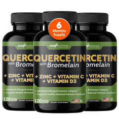 Gade Nutrition Quercetin bottle on counter for daily immune-support ritual.