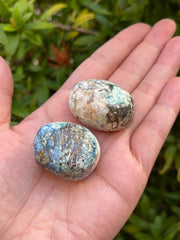 GAF TREASURES azurite malachite polished surfaces reflect color richness for mindful focus