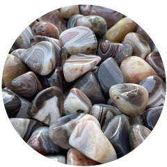 GAF Treasures Botswana Agate tumbled stones in natural tones for mindfulness