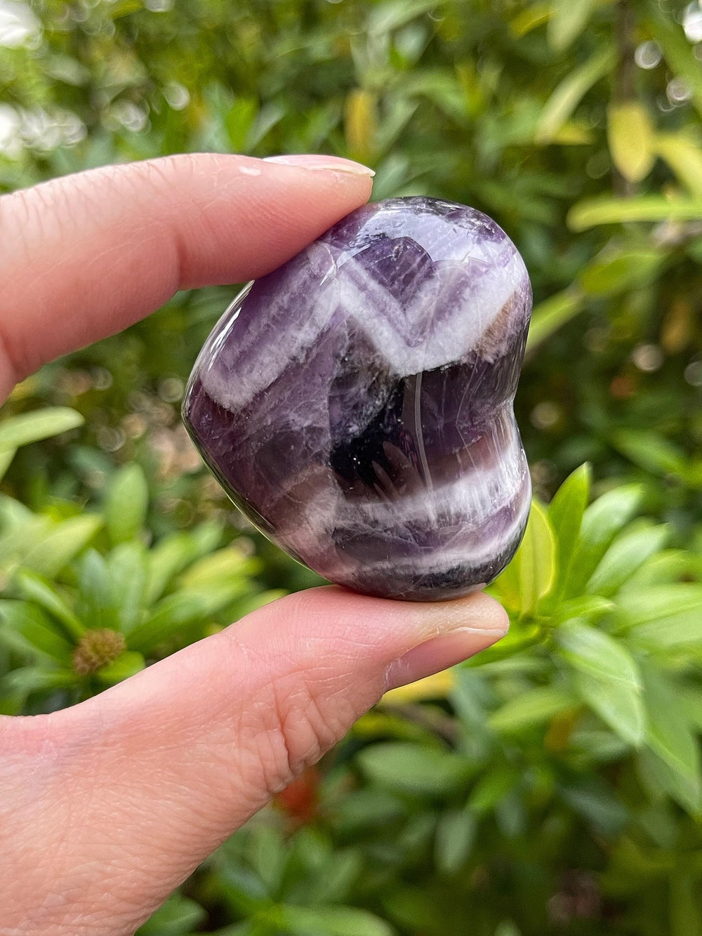 GAF Treasures Chevron Amethyst bulk options with single, double, or multiple hearts.