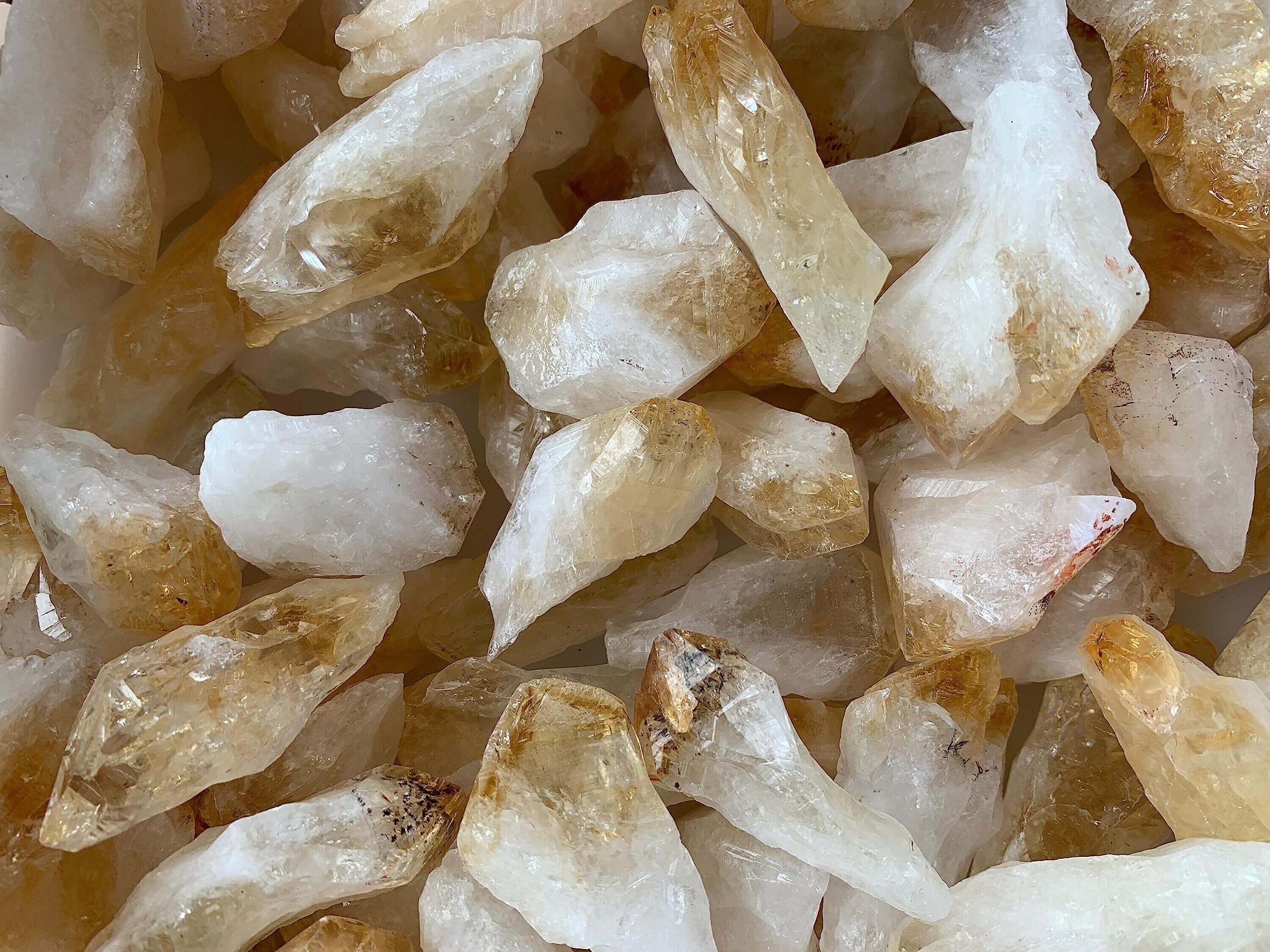 GAF TREASURES Citrine Points bulk packaging ready for wholesale orders.