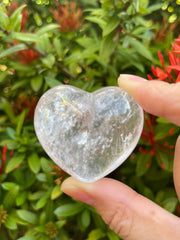GAF Treasures clear quartz gemstone heart large supports energy flow and heart chakra focus