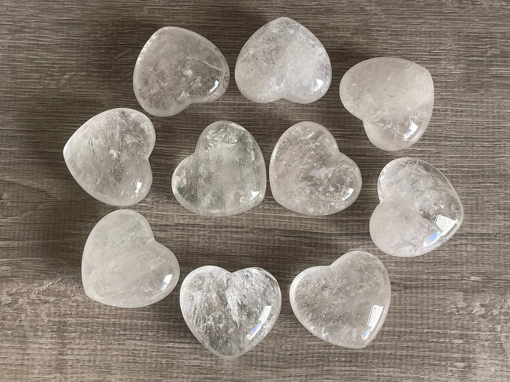 GAF Treasures clear quartz heart macro closeup reveals natural facets