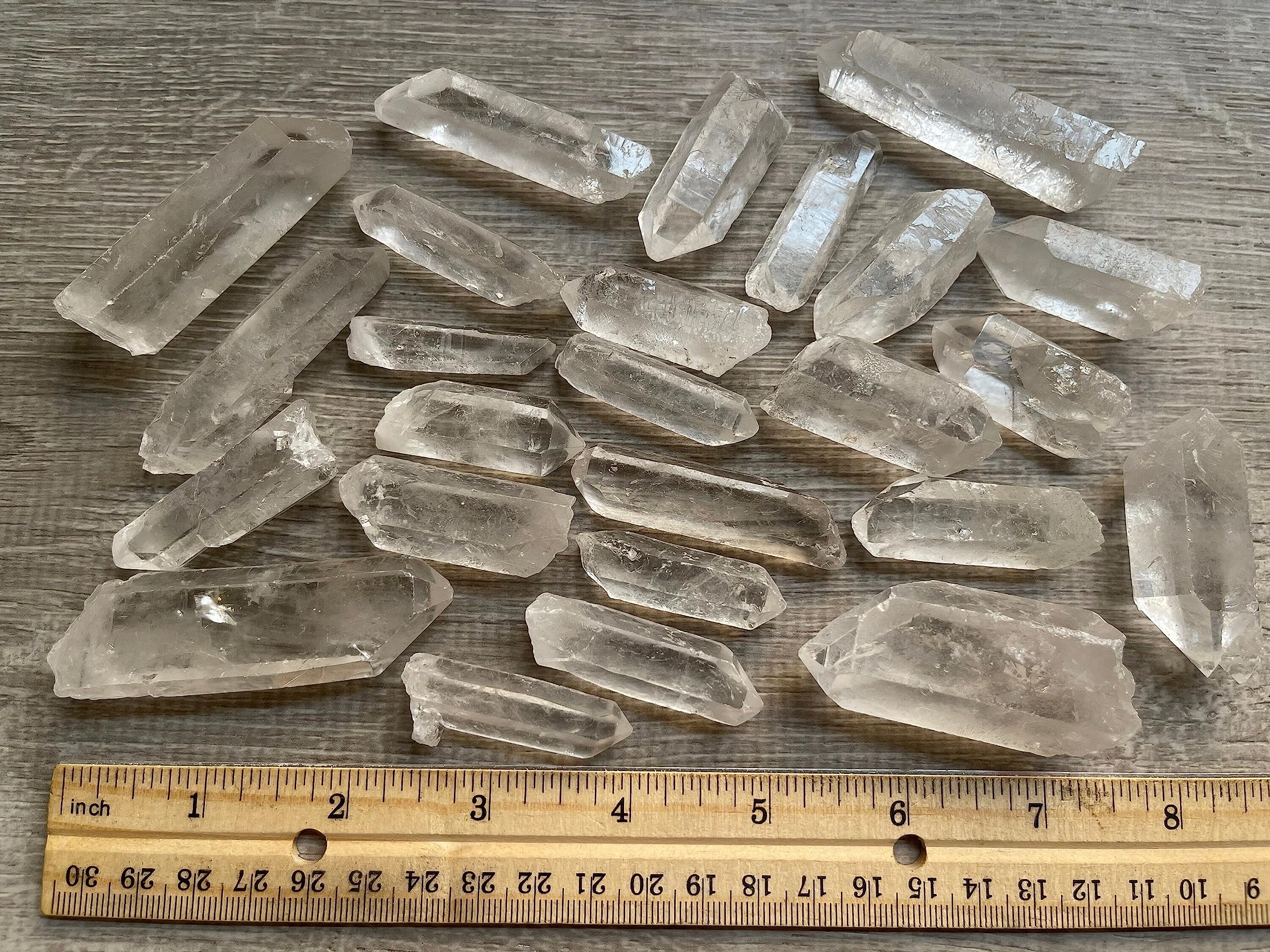 GAF TREASURES raw clear quartz point 1.25 to 3 inches in size