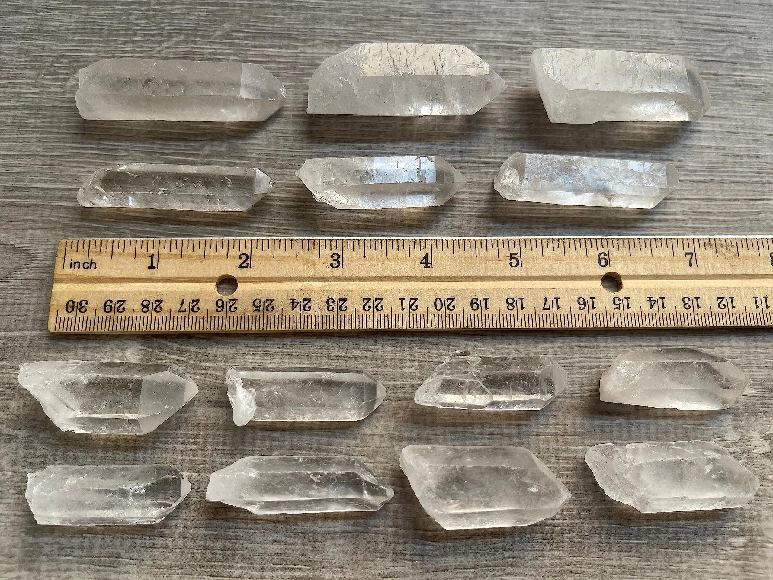 GAF TREASURES clear quartz point varied sizes for projects