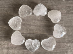 GAF Treasures clear quartz puffy heart for soothing touch and relaxation