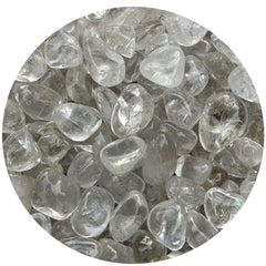 GAF TREASURES clear quartz tumbled stones 1lb – smooth surfaces ideal for crystal grids.