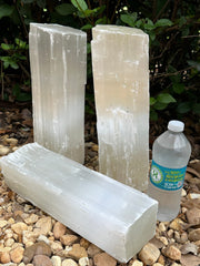 GAF TREASURES crystal-clear selenite log — ideal for light-catching reflections.