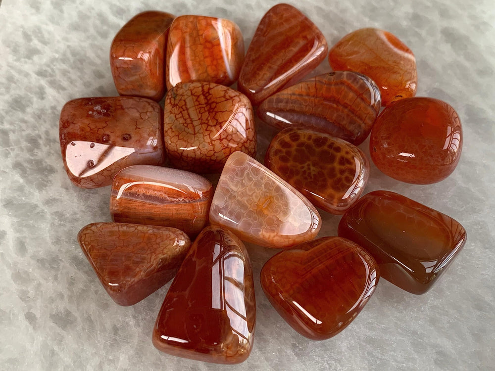 GAF Treasures Fire Agate compact stones ideal for pocket carry.