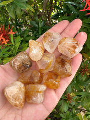 GAF TREASURES Golden Healer Quartz close-up reveals iridescent golden tones for energy work