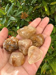 GAF TREASURES Golden Healer Quartz on a tabletop display enhances mindful space
