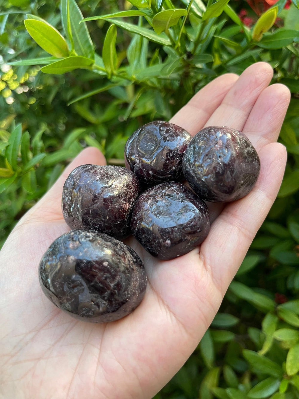 GAF TREASURES Grade A Natural Stones: premium garnet for collectors and crystal grids.