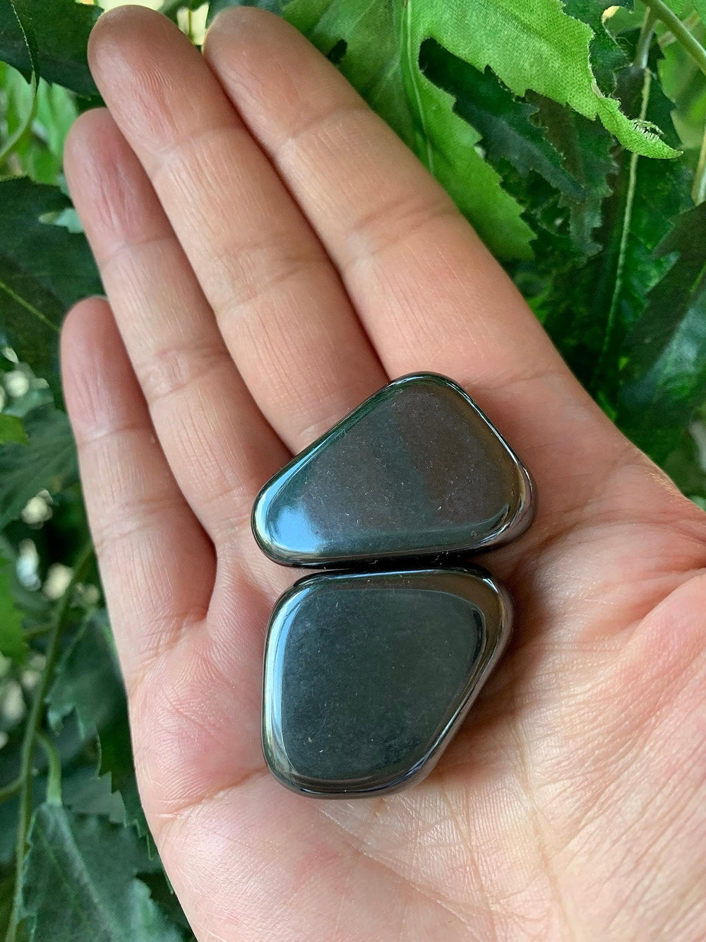 GAF Treasures hematite stones in grid-work context