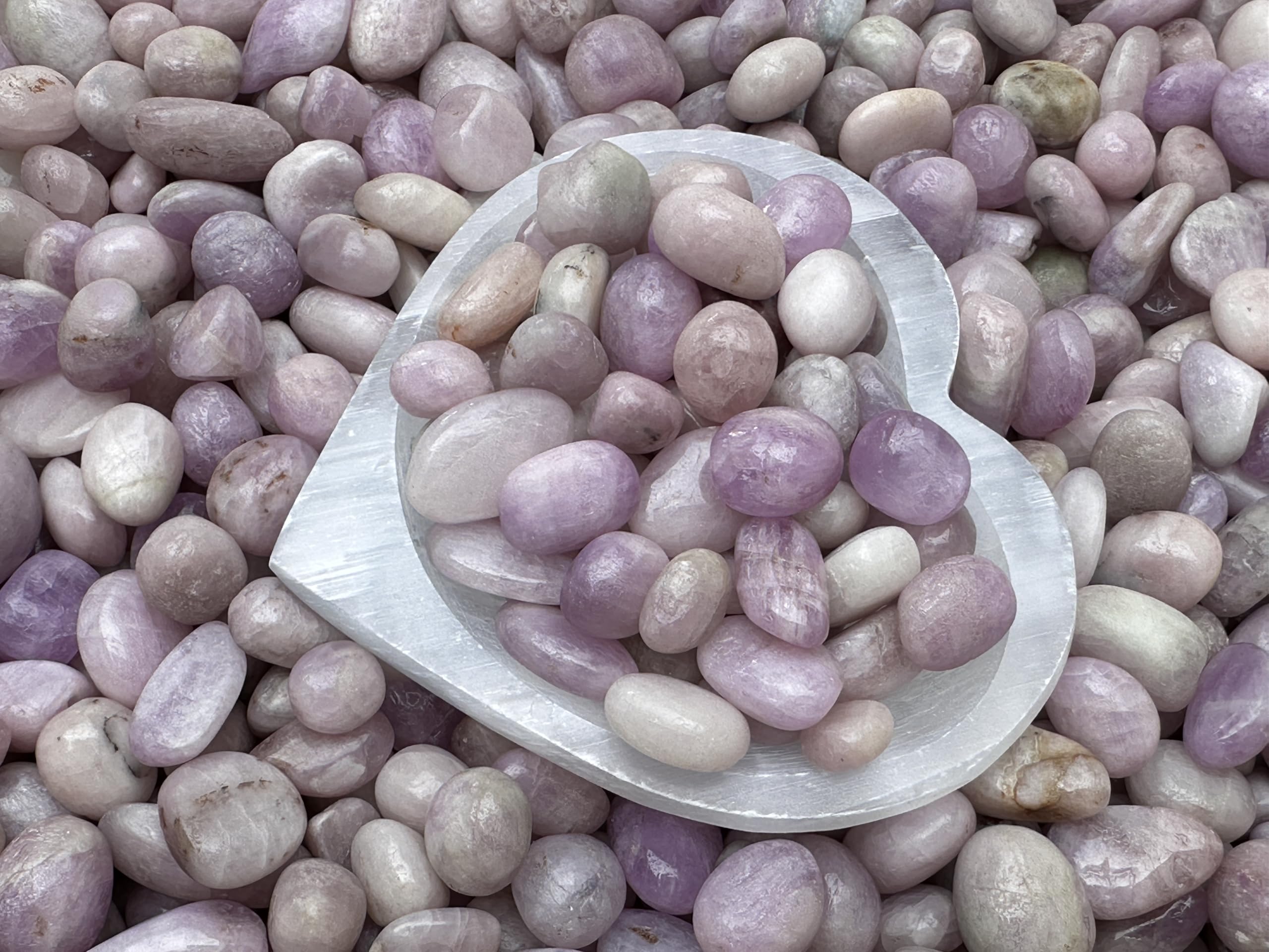 GAF TREASURES Kunzite crystal closeup shows soft pink hues inviting heart-mind harmony