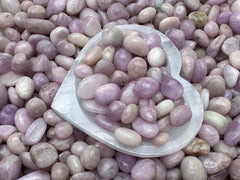 GAF TREASURES Kunzite crystal closeup shows soft pink hues inviting heart-mind harmony