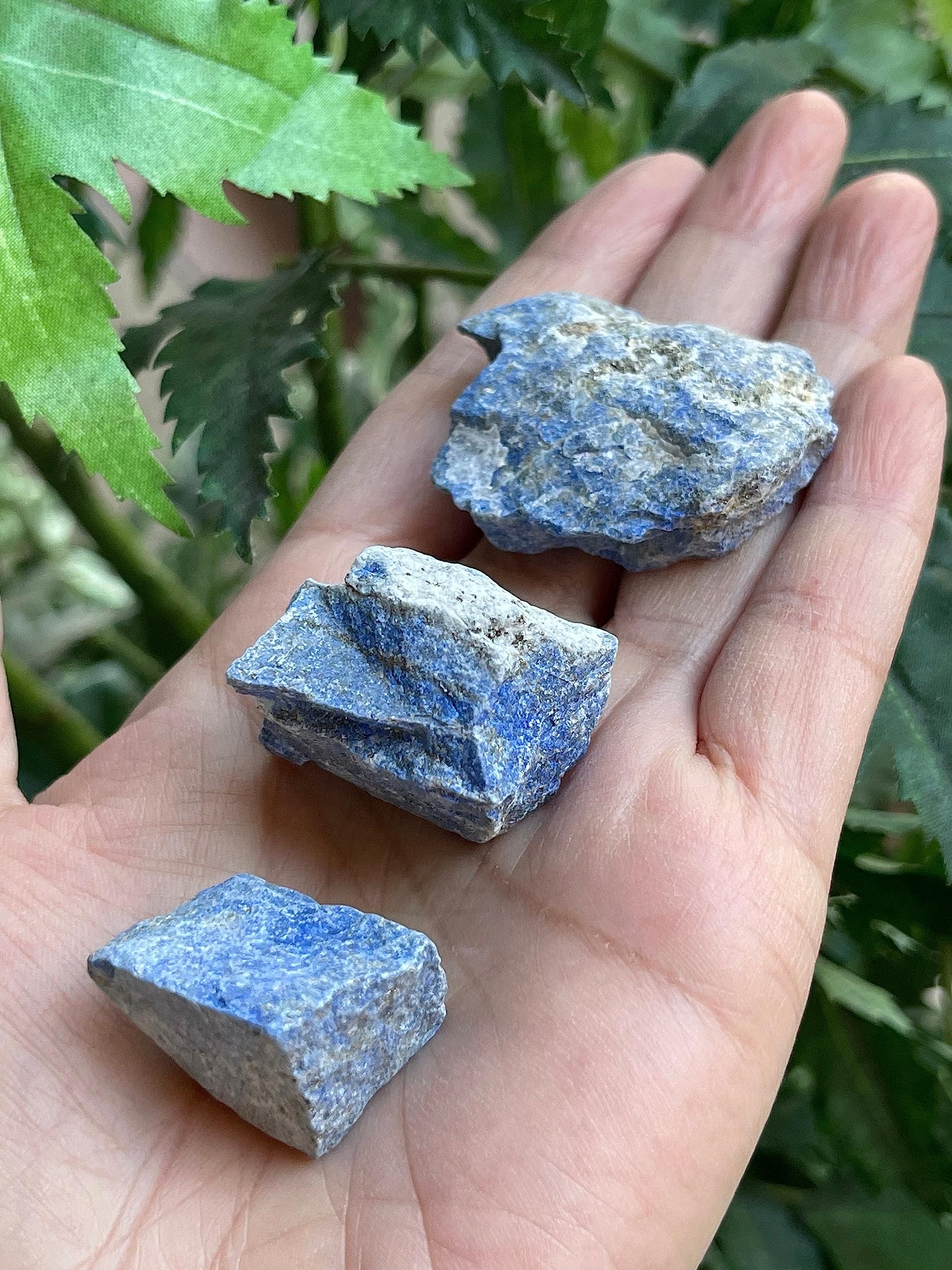 GAF Treasures genuine lapis lazuli rough stones support hands-on crafting and decor accents.